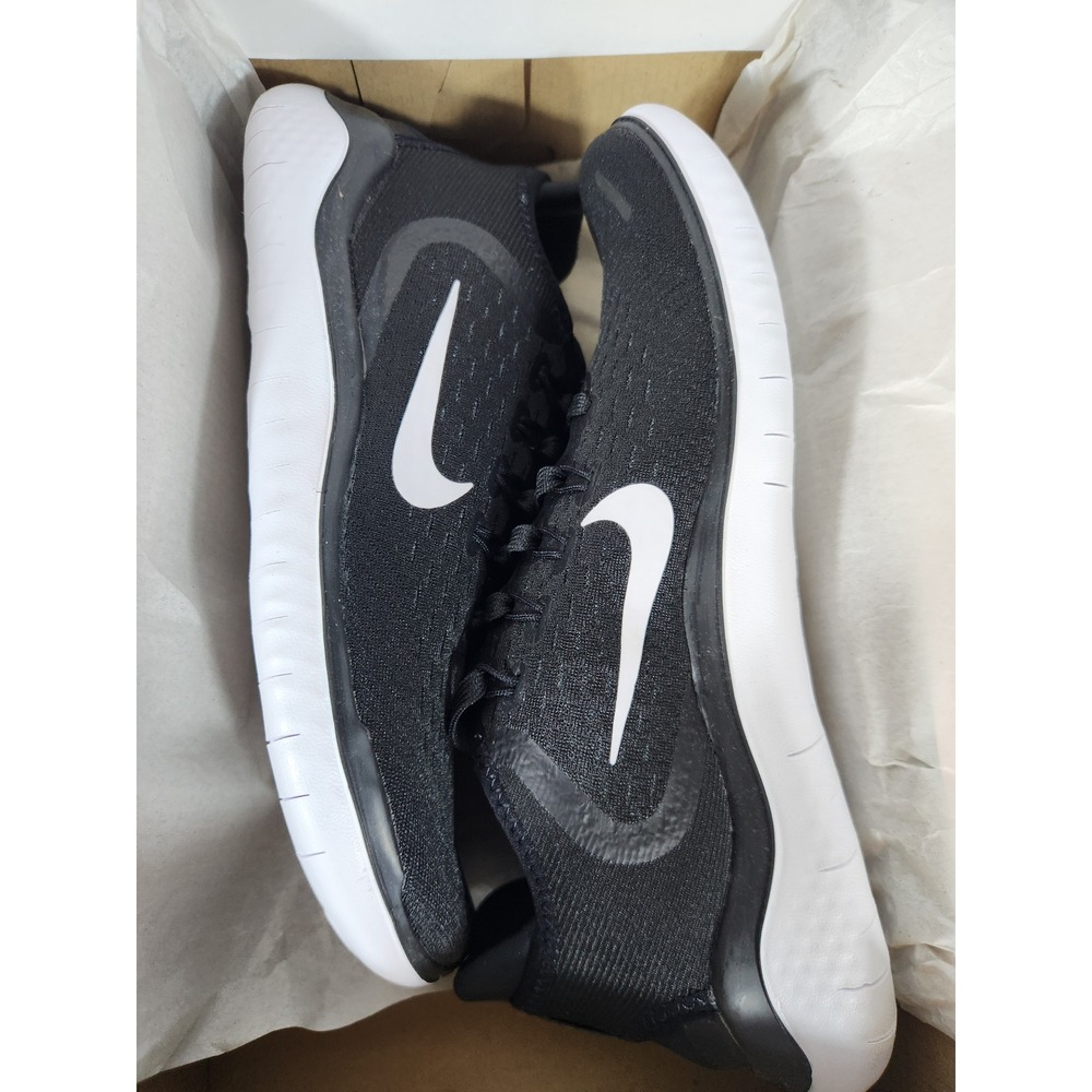Nike Free RN 2018 Running Shoes Black White Mens Size 7 Womens 8.5 US 942836 001 - Picture 7 of 10